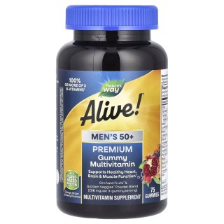 Вітаміни та мінерали Nature's Way Alive! Men's 50+ Premium Gummy, 75 желейок