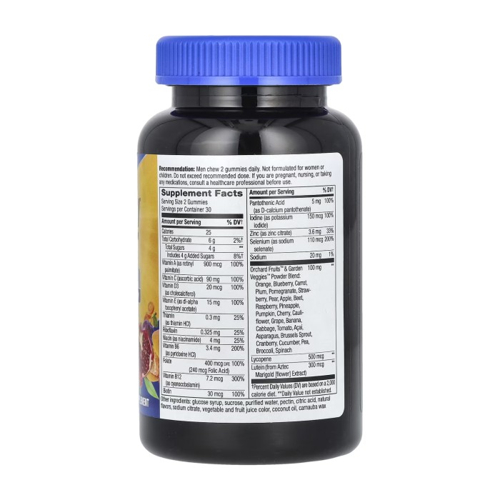 Мультивітаміни для чоловіків 50+ - 60 жувальних цукерок