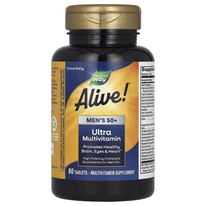 Вітаміни та мінерали Nature's Way Alive! Men's 50+ Ultra Multivitamin, 60 таблеток