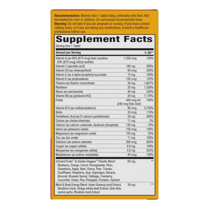 Вітаміни та мінерали Nature's Way Alive! Once Daily Women’s 50+ Ultra Potency, 60 таблеток