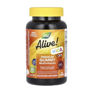 Alive! Premium Children's Gummy Multivitamin - 90 gummies Cherry, Orange Grape (Пошкоджена кришка)