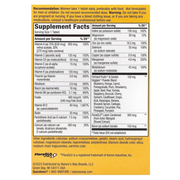 Вітаміни та мінерали Nature's Way Alive! Women's 50+, 50 таблеток