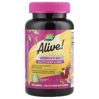 Вітаміни та мінерали Nature's Way Alive! Women's 50+ Gummy, 130 желейок