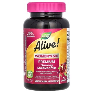 Витамины и минералы Nature's Way Alive! Women's 50+ Premium Gummy, 75 желейок
