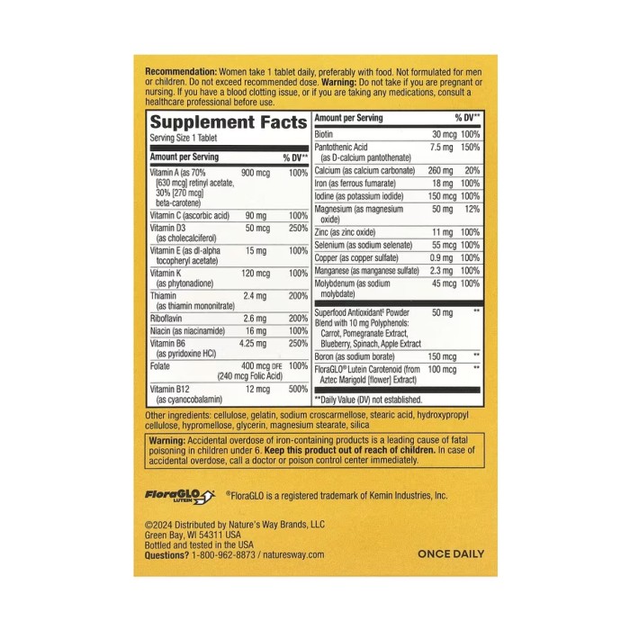 Жіночий комплексний мультивітамінний комплекс - 50 таблеток