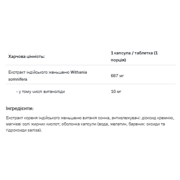 Ашваганда Форте - 90 капсул