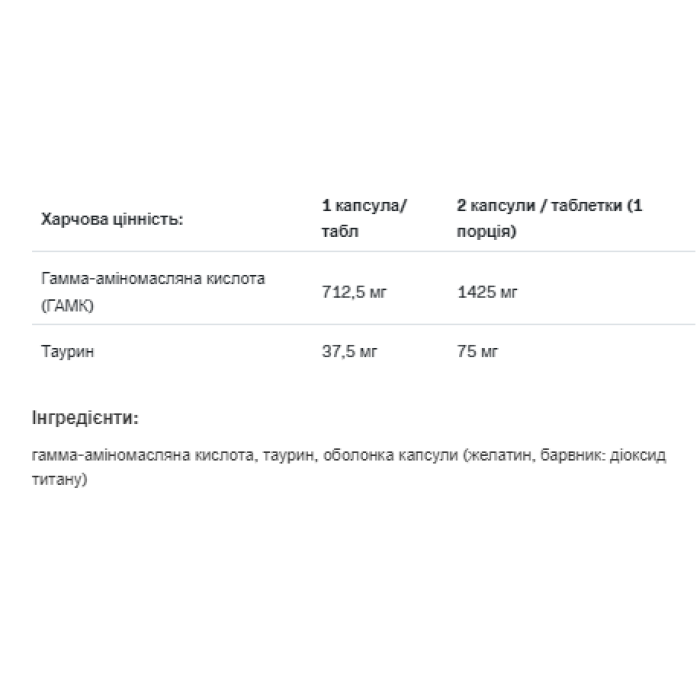 ГАБА -120 капсул