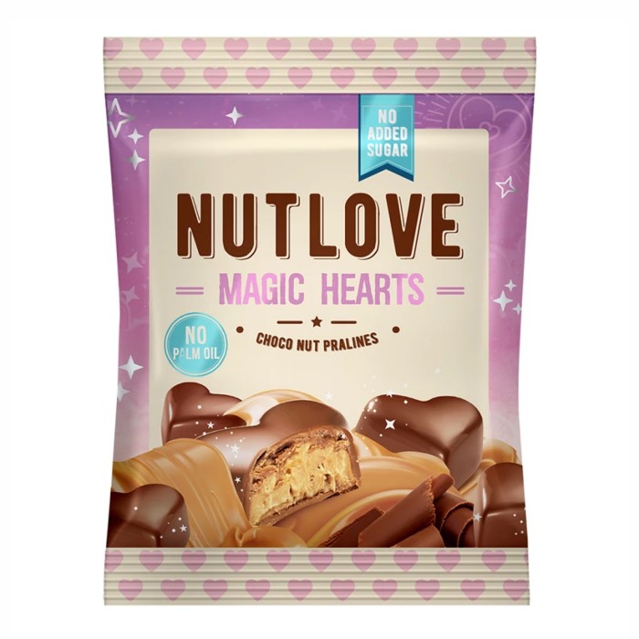Nut Love Magic Hearts - 100 г шоколадно-ореховых пралине