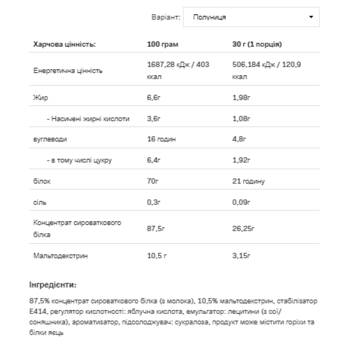 Сывороточный протеин - 908 г, клубника