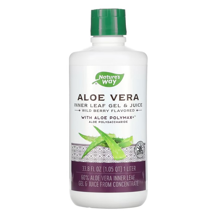 Aloe Vera Gel & Juice (Berry) - 1000 ml (Повреждена банка)