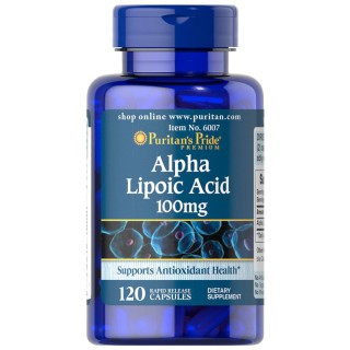 Натуральна добавка Puritan's Pride Alpha Lipoic Acid 100 mg, 120 капсул