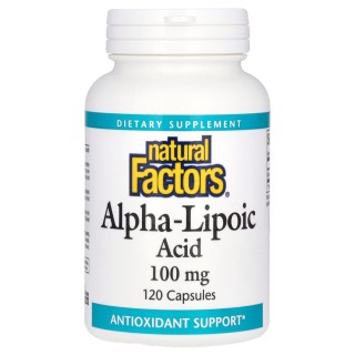Натуральна добавка Natural Factors Alpha-Lipoic Acid 100 mg, 120 капсул