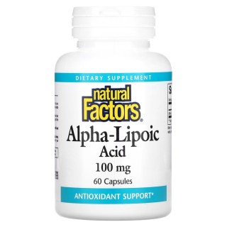 Натуральна добавка Natural Factors Alpha-Lipoic Acid 100 mg, 60 капсул
