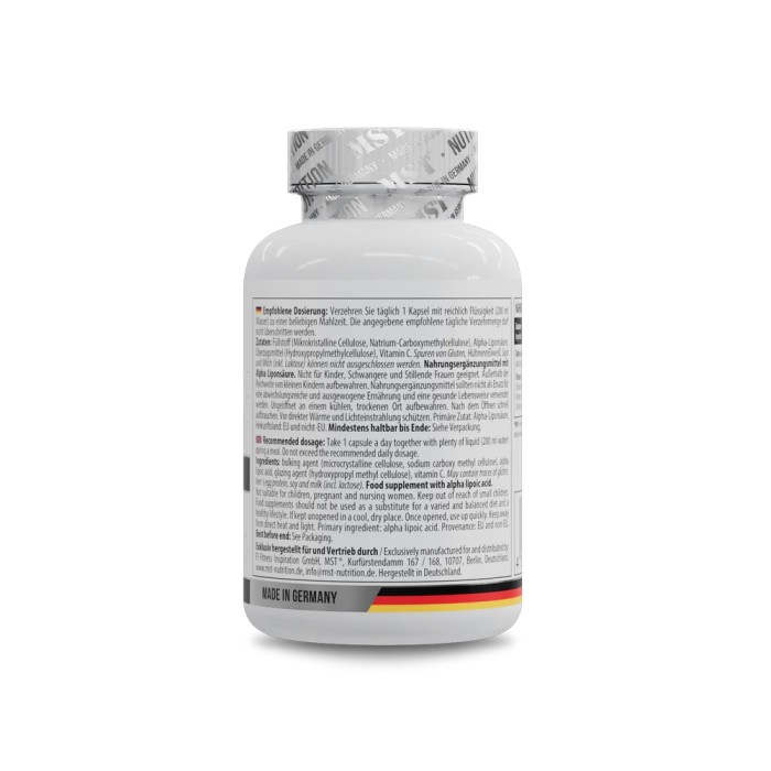 Вітаміни та мінерали MST Alpha Lipoic Acid, 120 капсул