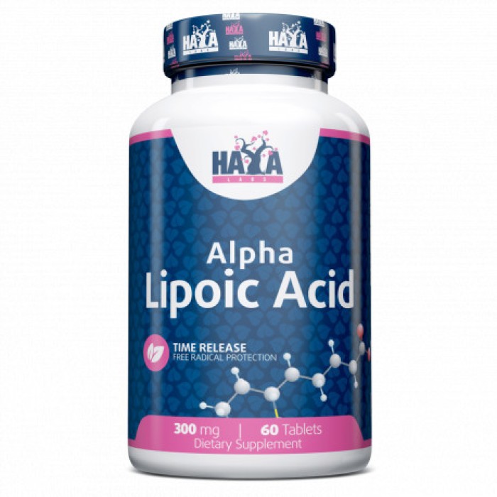 Натуральна добавка Haya Labs Alpha Lipoic Acid 300 mg, 60 таблеток