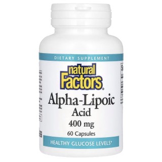 Натуральна добавка Natural Factors Alpha-Lipoic Acid 400 mg, 60 капсул