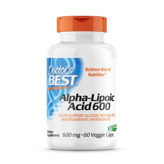 Натуральная добавка Doctor's Best Alpha-Lipoic Acid 600 mg, 60 вегакапсул.