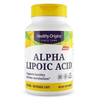 Натуральна добавка Healthy Origins Alpha Lipoic Acid 600 mg, 60 вегакапсул