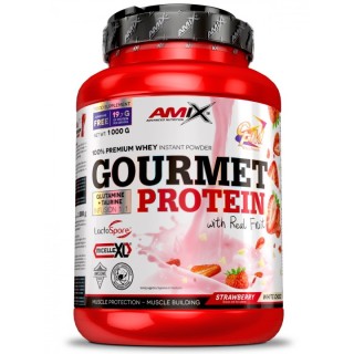 Протеїн Amix Nutrition Gourmet Protein, 1 кг Білий шоколад-полуниця