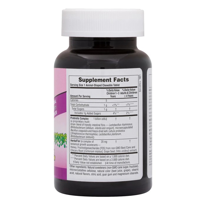 Пробиотики и пребиотики Natures Plus Animal Parade Acidophi Kidz, 90 жевательных таблеток – ягоды