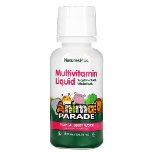 Вітаміни та мінерали Natures Plus Animal Parade Miltivitamin Liquid, 236 мл Тропічна ягода