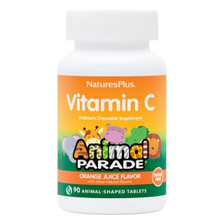 Вітаміни та мінерали Natures Plus Animal Parade Vitamin C Sugar-Free, 90 жувальних таблеток Апельсин