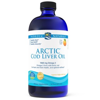 Жирні кислоти Nordic Naturals Arctic Cod Liver Oil, 473 мл Апельсин