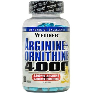 Амінокислота Weider Arginine+Ornithine 4000, 180 капсул