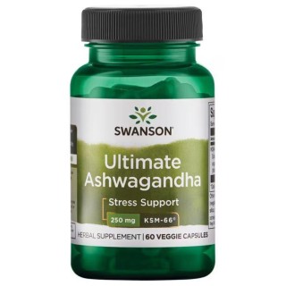Естественная добавка Swanson Ashwagandha 250 mg Ultimate, 60 вегакапсул