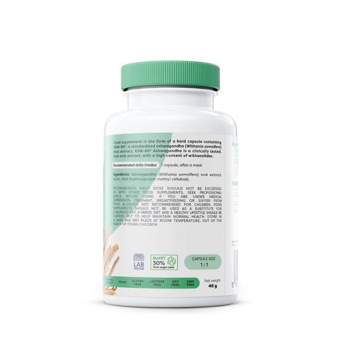 Натуральна добавка Osavi Ashwaganda KSM-66 200 mg, 120 капсул