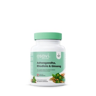 Натуральна добавка Osavi Ashwagandha Rhodiola & Ginseng, 60 капсул