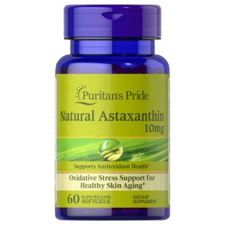 Натуральна добавка Puritan's Pride Astaxanthin 10 mg, 60 капсул