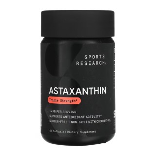Astaxanthin 12mg - 60 softgels (Злиплі капсули)