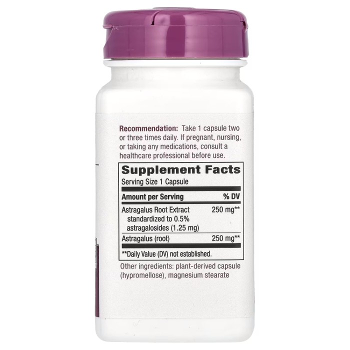 Натуральна добавка Nature's Way Astragalus, 60 вегакапсул