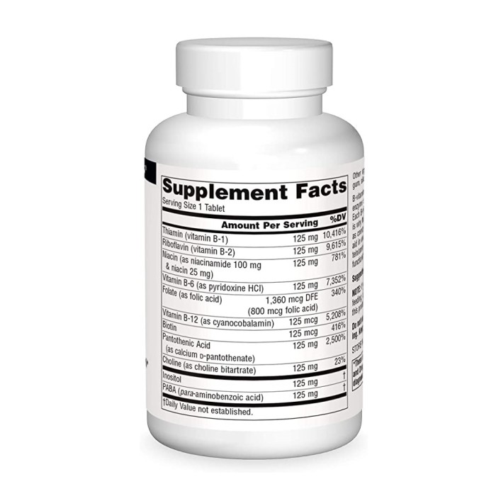 Витамины и минералы Source Naturals B-125, 60 таблеток