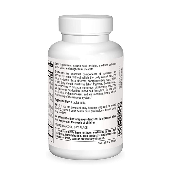 Витамины и минералы Source Naturals B-125, 60 таблеток