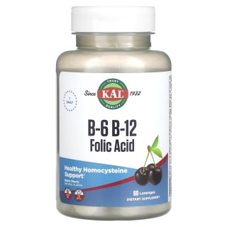 Вітаміни та мінерали KAL B-6 B-12 Folic Acid, 60 пастилок
