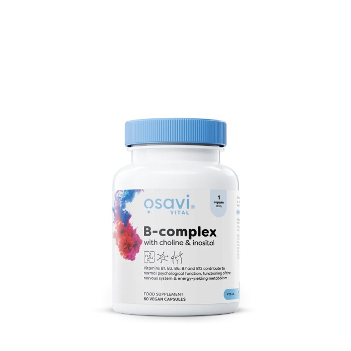 Вітаміни та мінерали Osavi B-complex with choline & inositol, 60 капсул