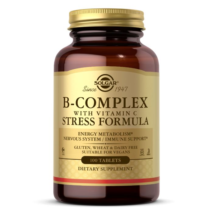 Вітаміни та мінерали Solgar B-Complex with Vitamin C Stress Formula, 100 таблеток