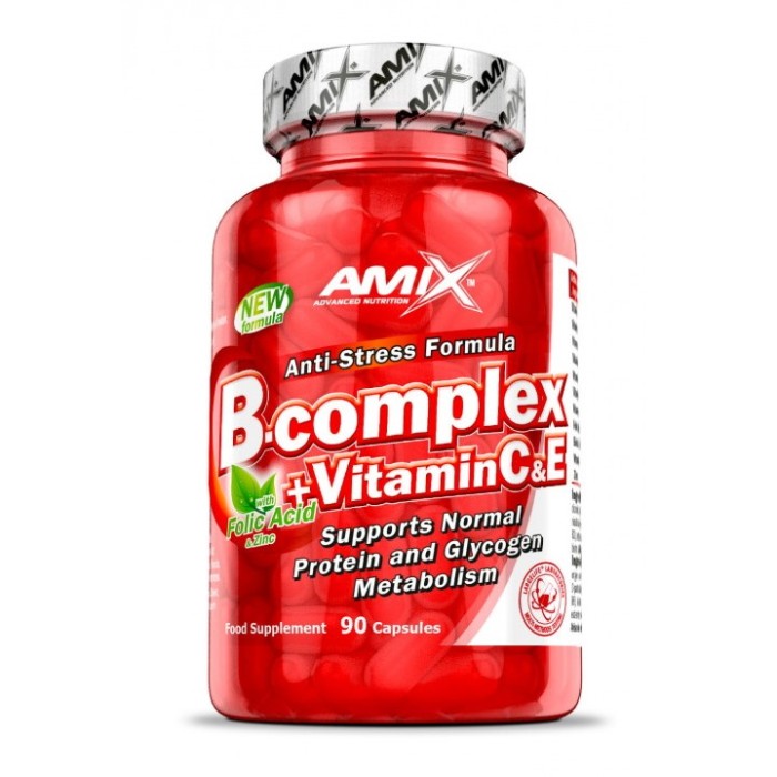 Вітаміни та мінерали Amix Nutrition B-Complex + Vitamin C, 90 капсул