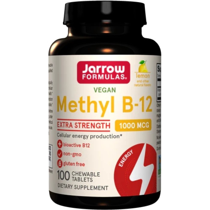 Вітаміни та мінерали Jarrow Formulas Methyl B-12 1000 mcg, 100 льодяників Лимон