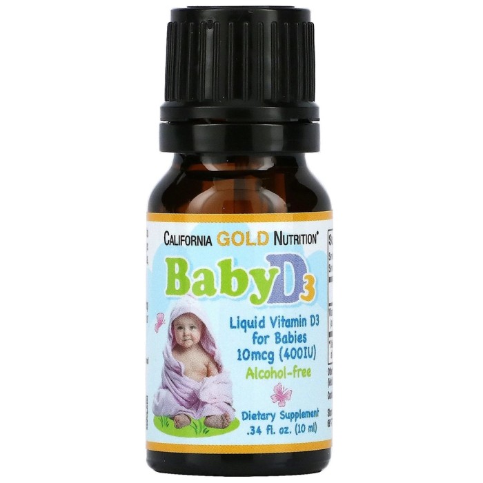 Витамины и минералы California Gold Nutrition Baby Vitamin D3 400 IU, 10 мл