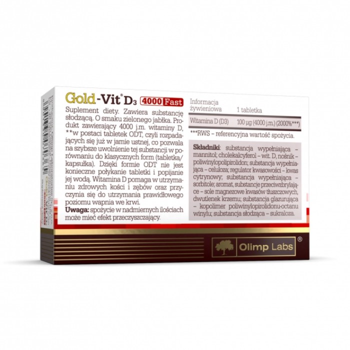 Вітаміни та мінерали OLIMP Gold-Vit D3 4000 fast, 90 таблеток