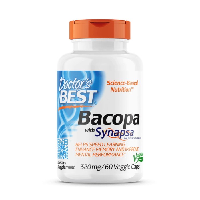 Натуральна добавка Doctor's Best Bacopa 320 mg, 60 вегакапсул