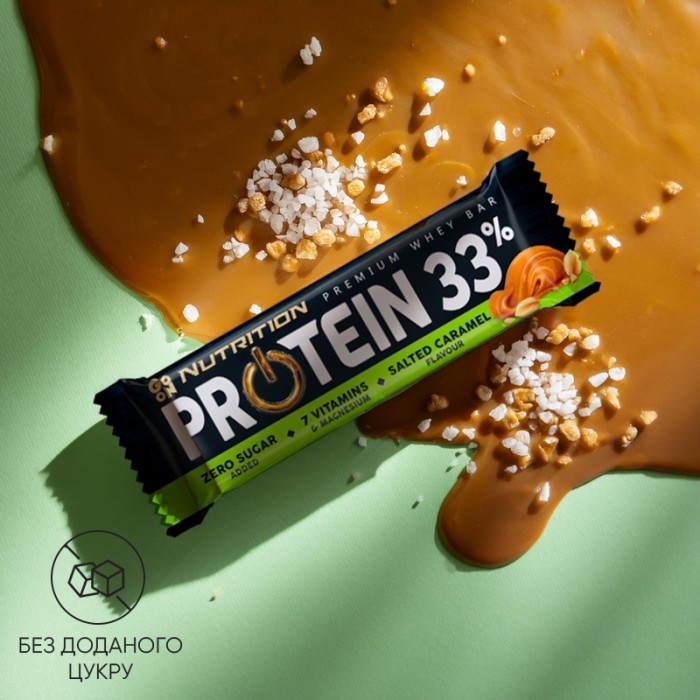 Батончик GoOn Protein 33%, 50 грам Солона карамель
