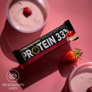 Батончик GoOn Protein 33%, 50 грам Панакотта-полуниця
