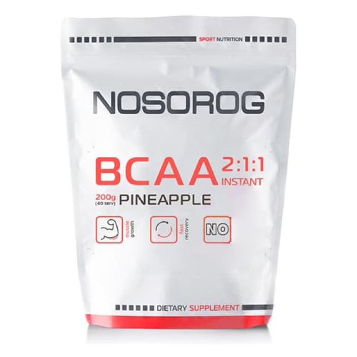 Амінокислота BCAA Nosorog BCAA 2:1:1, 200 грам Гранат