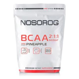 Амінокислота BCAA Nosorog BCAA 2:1:1, 200 г Малина