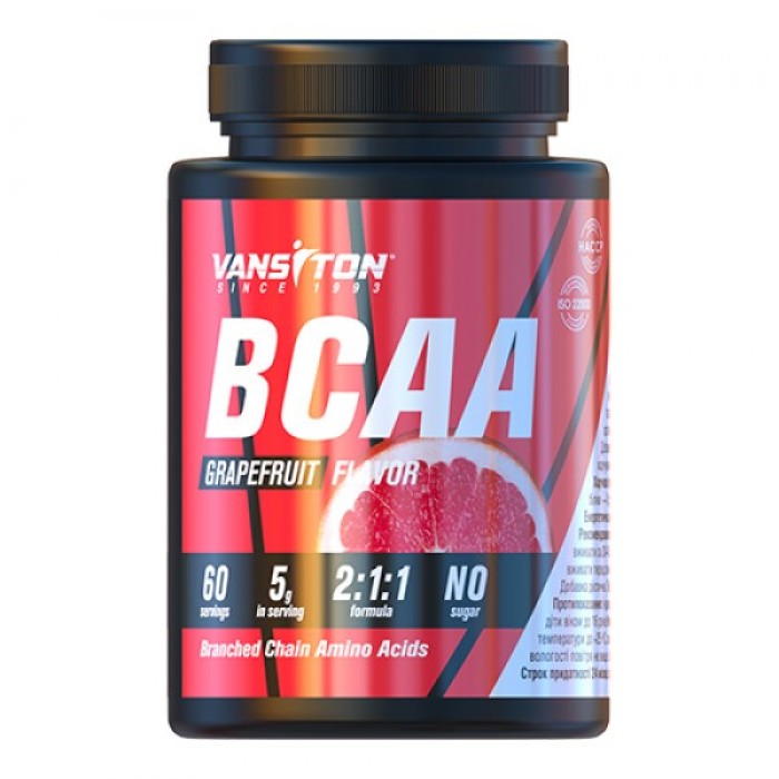Амінокислота BCAA Vansiton BCAA, 300 грам Грейпфрут