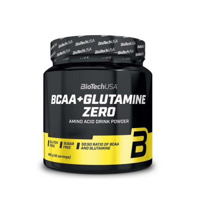 Амінокислота BCAA BioTech BCAA+Glutamine Zero, 480 грам Апельсин